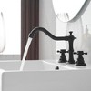 BWE 8 in. Widespread 2-Handle 3-Hole Bathroom Faucet with Drain Kit and Supply Lines in Matte Black - 4 of 4