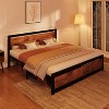 Bed Frame, Industrial Full Bed Platform Frame with Heavy Duty Steel Slat, No Box Spring Needed Easy to Assemble, Rustic Brown - 2 of 4