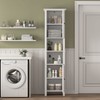 Okak Bathroom Storage Cabinet,Wall Mounted/Floor Cabinet with Shelves for Living Room, Kitchem, Office, White - 3 of 4