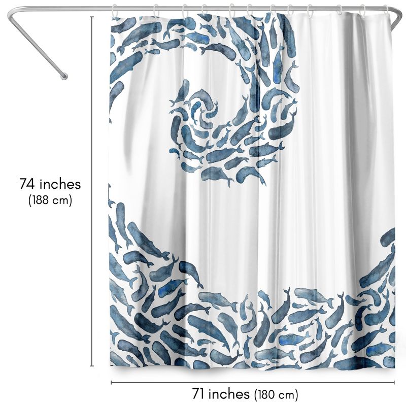 Americanflat 71" x 74" Shower Curtain  Style 2 by Elena O'Neill, 3 of 8