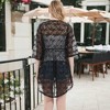 Anna-Kaci Women's Sheer Lace Boho Cropped Drop Shoulder Shrug Cardigan for Everyday Looks - 4 of 4