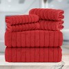 BAGOKIE 100% Turkish Cotton Corduroy Ribbed Bath Towels 6-Piece Set - 4 of 4
