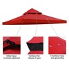 Yescom 8x8Ft 2-Tier Gazebo Top Replacement UV30+ for 2 Tier Outdoor Patio Canopy Cover Party Backyard Garden Red - 3 of 4