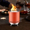 VEVOR Tabletop Fire Pit,6 inch Stainless Steel Tabletop Fireplace,Rubbing Burner Smores Maker ,Wood Burning or Pellet Fueled ,Cylinder 1.96 lbs,Red - 2 of 4