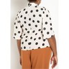 ELOQUII Women's Plus Size Bow Blouse With Flutter Sleeve - 3 of 4