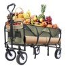 BEAFUP Collapsible Foldable Beach Wagon Cart with Strapping System & 3pcs Waterproof Liner Bag,360lbs Capacity for Camping,Shopping,Beach - 2 of 4