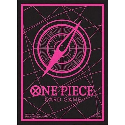 Bandai One Piece Card Game Official Sleeves: Assortment 6 - Standard Black X Pink (70-Pack)