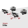YAKIMA, EvenKeel Saddle Style Rooftop Mounted Metal Boat Rack for Vehicles with 24 Inch Minimum Crossbar Spread, Black, Set of 4 - 2 of 4