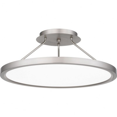 Quoizel Lighting Outskirts 1 - Light Semi-Flush Mount in  Brushed Nickel
