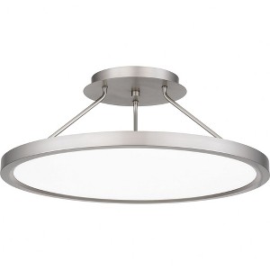 Quoizel Lighting Outskirts 1 - Light Semi-Flush Mount in  Brushed Nickel - 1 of 4