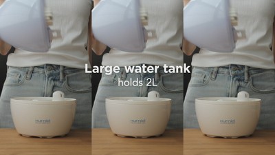 White and Blue Ultrasonic Humidifier with Night Lamp