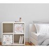 Sweet Jojo Designs Fabric Storage Bins Set Floral Watercolor Pink Grey and White - 2 of 3