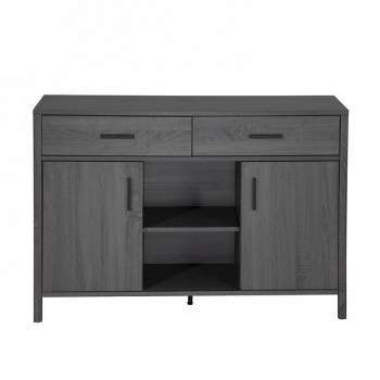 FC Design 47"W Sideboard Storage Cabinet, Dining Server Cupboard Buffet Table with Two Cabinets and Drawers
