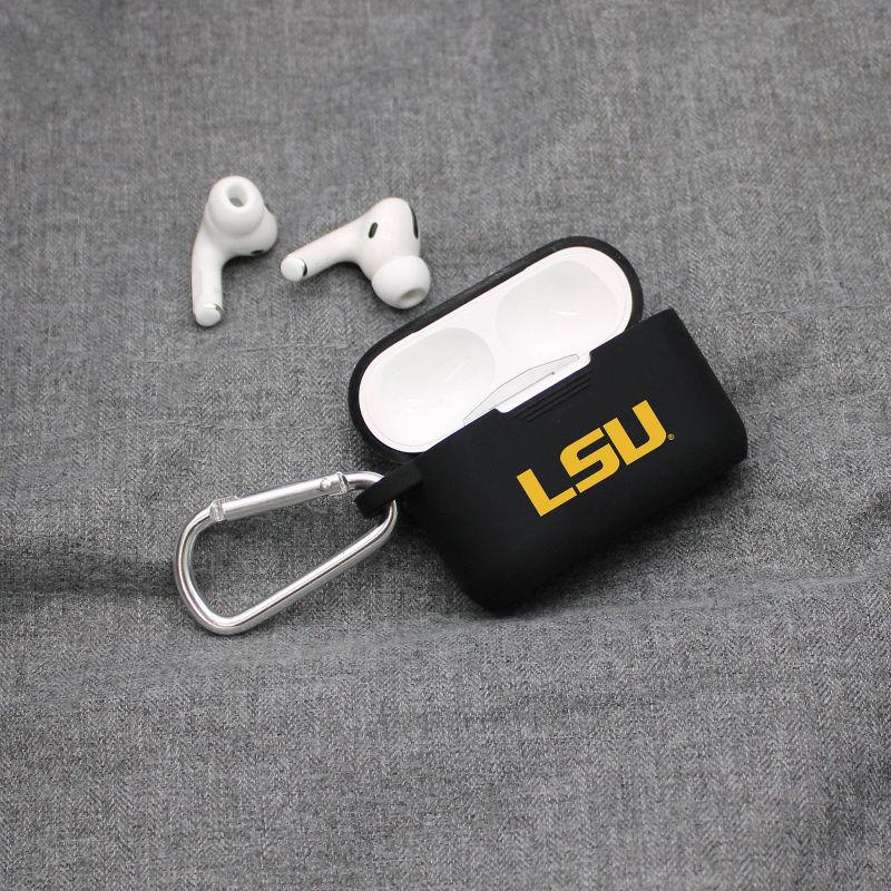 NCAA LSU Tigers Apple AirPods Pro Compatible Silicone Battery Case Cover - Black, 2 of 3