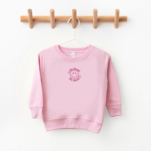The Juniper Shop Embroidered Be Good Do Good Smiley Face Toddler Graphic Sweatshirt - 1 of 3
