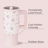 HydroJug Traveler - Water Bottle with Handle & Flip Straw - Leak Resistant Tumbler, Insulated, Stainless Steel & Rubber Base - 2 of 4