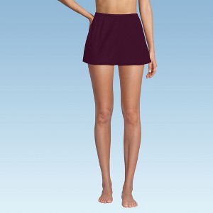 Lands' End Women's SlenderSuit Swim Skirt - 16 - Dark Wine - 1 of 4
