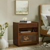 KWPZQEB Nightstand with Charging Station, Mid Century Modern Night Stand with 2 Drawers & Open Shelf, Wood Bedside Table for Bedroom, Living Room - 4 of 4