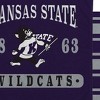 NCAA Kansas State Wildcats Varsity Plaque Double Sided Royal Plush Blanket: Sports Team Logo - 3 of 3