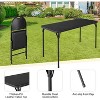 4FT Folding Table and 5-Piece Chairs Set, Portable Padded Card Table and Chairs for Dining, Picnic, Events, Training, Indoor & Outdoor Use - 3 of 4
