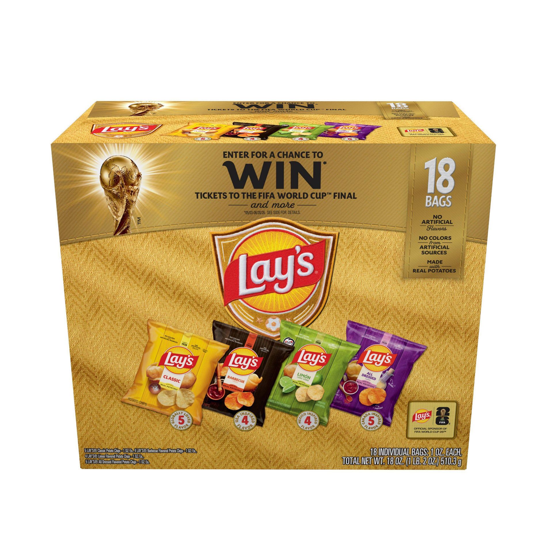Frito-Lay Global Flavor Mix Chips - 18oz/18ct