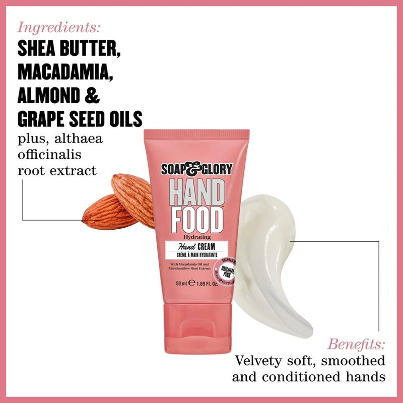 Soap &#38; Glory Hand Food Hydrating Hand Cream - Original Pink Scent - Travel Size - 1.69 fl oz, 4 of 8