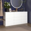 FUFU&GAGA 12 Drawer Dresser Glossy Concealed Handle Large Dresser White - 2 of 4