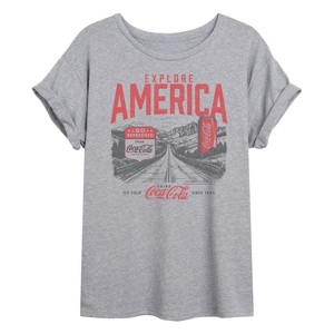 Women's - Coca-Cola -  Oversized Graphic T-Shirt - 1 of 4