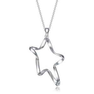 Guili Sterling Silver Star Pendant Necklace with Gold Accents, Inspired by the Night Sky, Offering a Dazzling and Captivating Look - 1 of 3