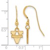 Black Bow Jewelry 14k Yellow Gold Plated Sterling Silver Virginia Wahoos NCAA Dangle Earrings - 2 of 3