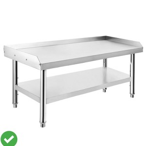 Equipment Grill Stand Table | Stainless Steel 36"x28"x24" | 1000 lbs Top Shelf 220 lbs Bottom Shelf - 1 of 4