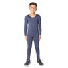Everyday Kids Thermal Underwear Set – Long Johns Base Layer Top & Bottom, Microfleece, Moisture-Wicking, Cold Weather Wear, Navy - 2 of 4