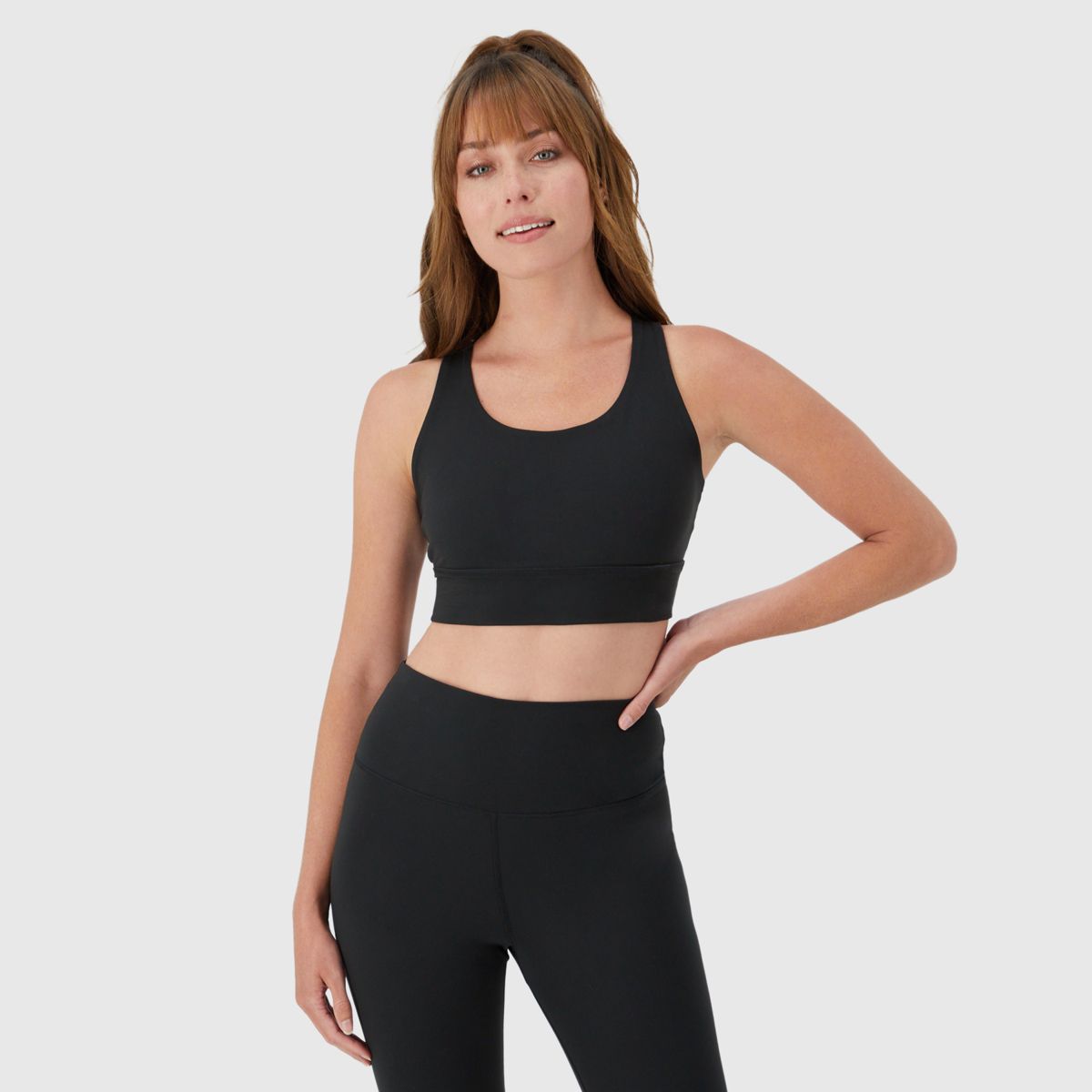Hanes Moves Women's Crop Sports Bra, Racerback