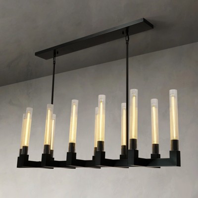 CityFurn 12-Light Kitchen Island Modern Linear Chandelier