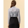 INSPIRE CHIC Women's Elegant Sheer Floral Lace Crop Bolero Shrug - 4 of 4