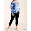 Women's Tie Dye Button Front Raglan Sleeve Top With Raw Hem - umgee - 4 of 4