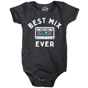 Best Mix Ever Baby Bodysuit Funny Sarcastic Cassette Tape Graphic Novelty Jumper for Infants - Crazy Dog Baby Bodysuit For Retro Fans - 1 of 4