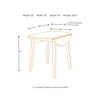 Hammis Round Drop Leaf Dining Table Wood/Dark Brown - Signature Design by Ashley: Compact, Space-Saving Design, Seats 4 - 4 of 4