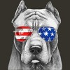 Junior's Design By Humans American Pitbull With Sunglasses By T-Shirt - 2 of 2