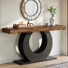Hommoo Industrial Farmhouse Narrow  Console Table Rustic Brown - 4 of 4