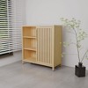 ORRD Large-Capacity Single-Door Storage Cabinet with Shelves, for Living Room, Bathroom, Kitchen, and Multi-Scene Organization - 3 of 4