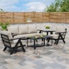 EAGLE PEAK Urban Slate 5 Piece Modern Outdoor Patio Furniture Set, Couch, Swivel Chairs, Coffee Table, and Side Table - 2 of 4