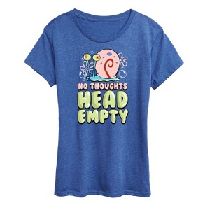 Women's - SpongeBob SquarePants - Head Empty Gary Short Sleeve Graphic T-Shirt - 1 of 4