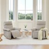 Spruce & Spring Power Swivel Recliner Chair Triple-Motor Nursery Glider Taupe - 4 of 4