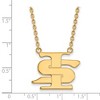 Black Bow Jewelry 10k Yellow Gold Indiana State Sycamores NCAA Necklace 18 Inch - 2 of 4