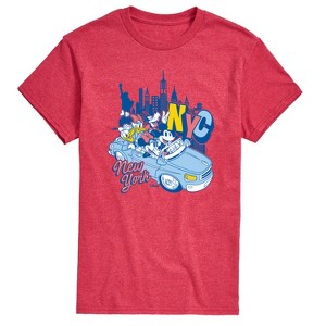 Men's - Disney - Mickey And Minnie Nyc Short Sleeve Graphic T-Shirt - 1 of 4