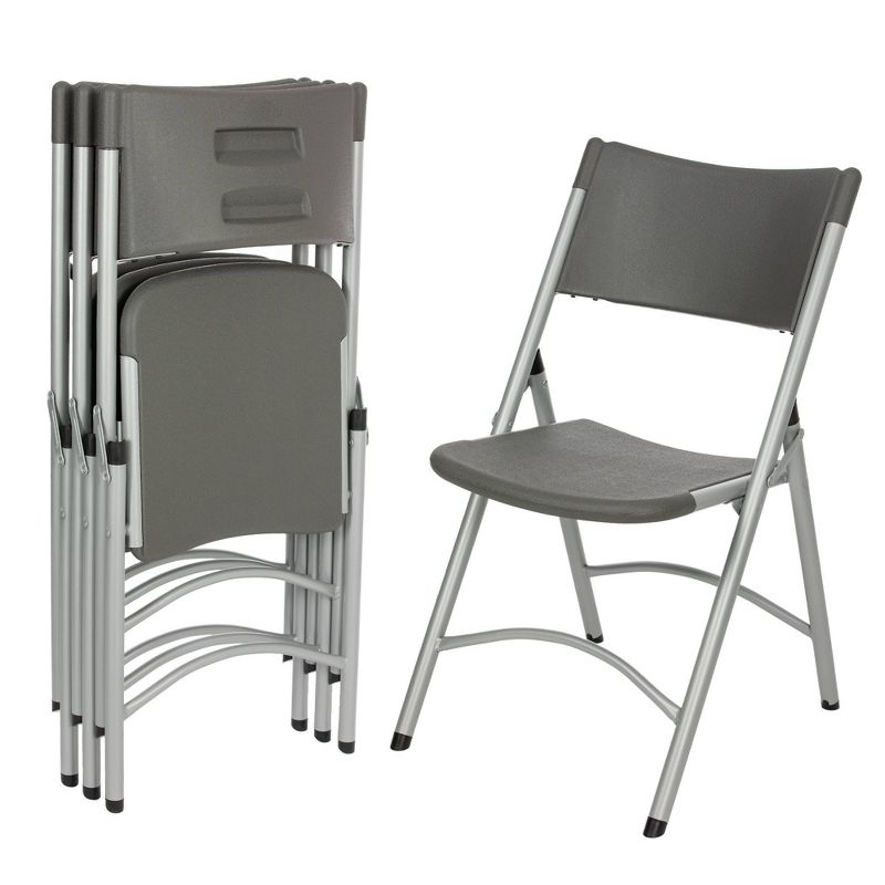 Set of 4 Heavy Duty Plastic Folding Chairs - Hampden Furnishings, 2 of 8