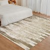 Modern Abstract Washable Rug – Non-Slip, Low Pile, Non-Shedding, Distressed Thin Design for Living Room, Bedroom, Dining Room, Office. - 3 of 4