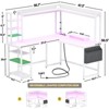 Aheaplus Reversible L-Shaped Computer Desk with Storage Shelf, Home Office Desk with Charging Station, Led Light - 2 of 4