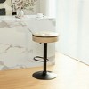 Resenkos Counter Bar Stools, Counter Stool,Round Storage Bar Stool Set of 2, 360��Counter Height Swivel Stool with Metal Frame,Beige Yellow - 2 of 4